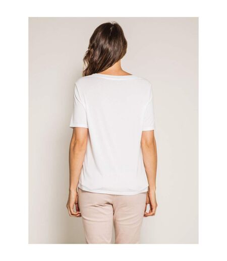 T-shirt col rond avec volant FIRMINI - Dona X Lisa