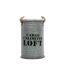 Lot de 3 Coffres Bidon Design Loft 51cm Gris-4