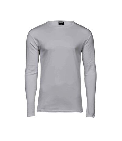 Tee Jays Mens Interlock Long-Sleeved T-Shirt (White)