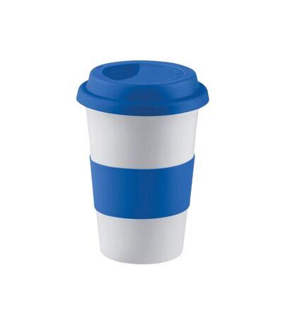 Tribeca ceramic mug with lid one size blue MidOcean