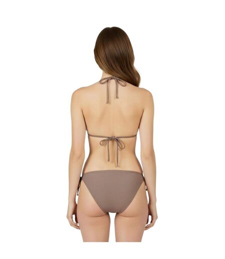 Womens/ladies Ruched Bikini Top Mocha Jack Wills