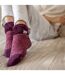 Ladies Cuddly Fluffy Sliper Bed Socks with Feather Top-4