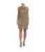 Womens/ladies Diveria Rhinestone Fringe Mini Dress Nude Pink Ted Baker-3