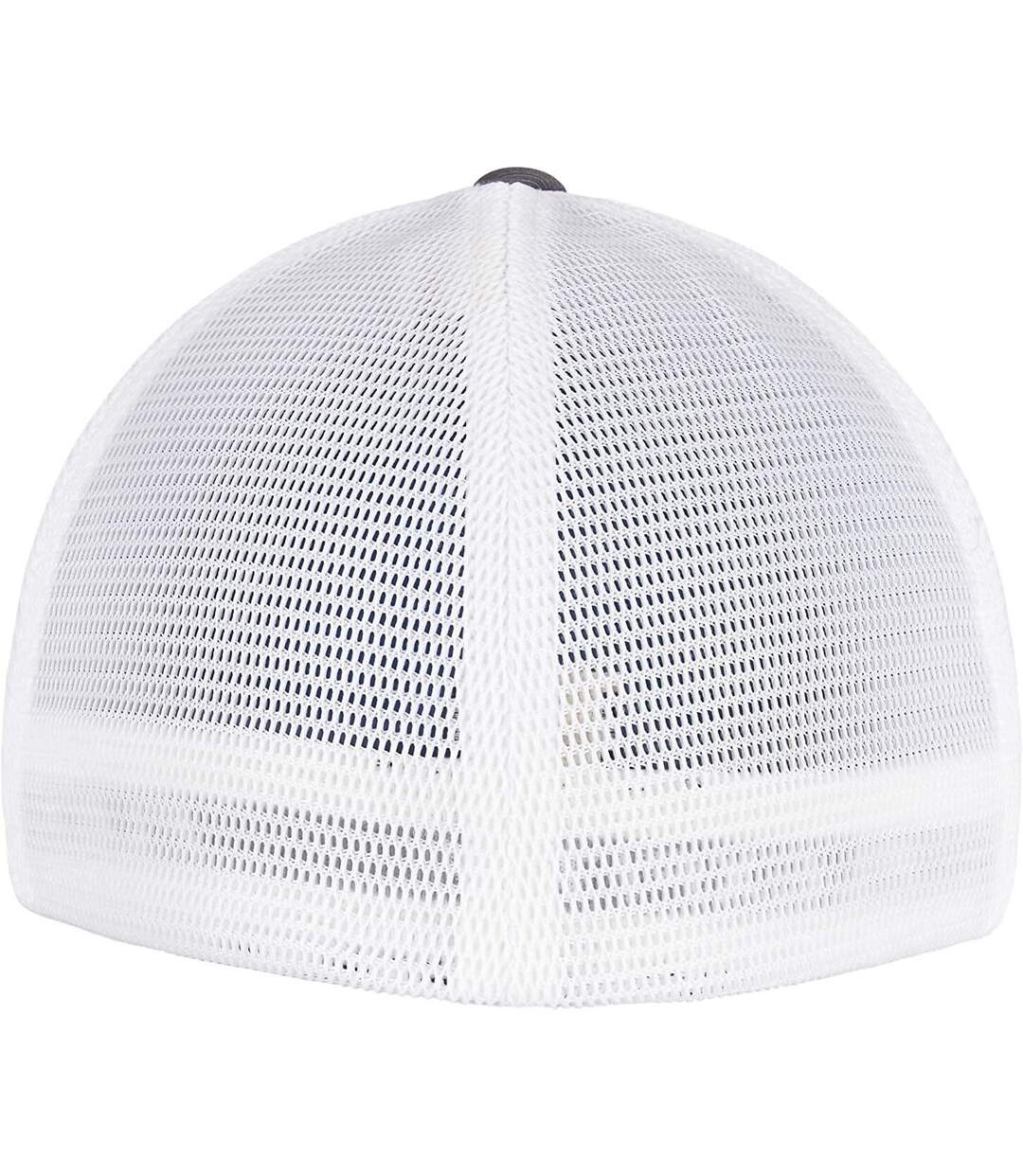 Casquette omnimesh adulte gris foncé / blanc Flexfit-2