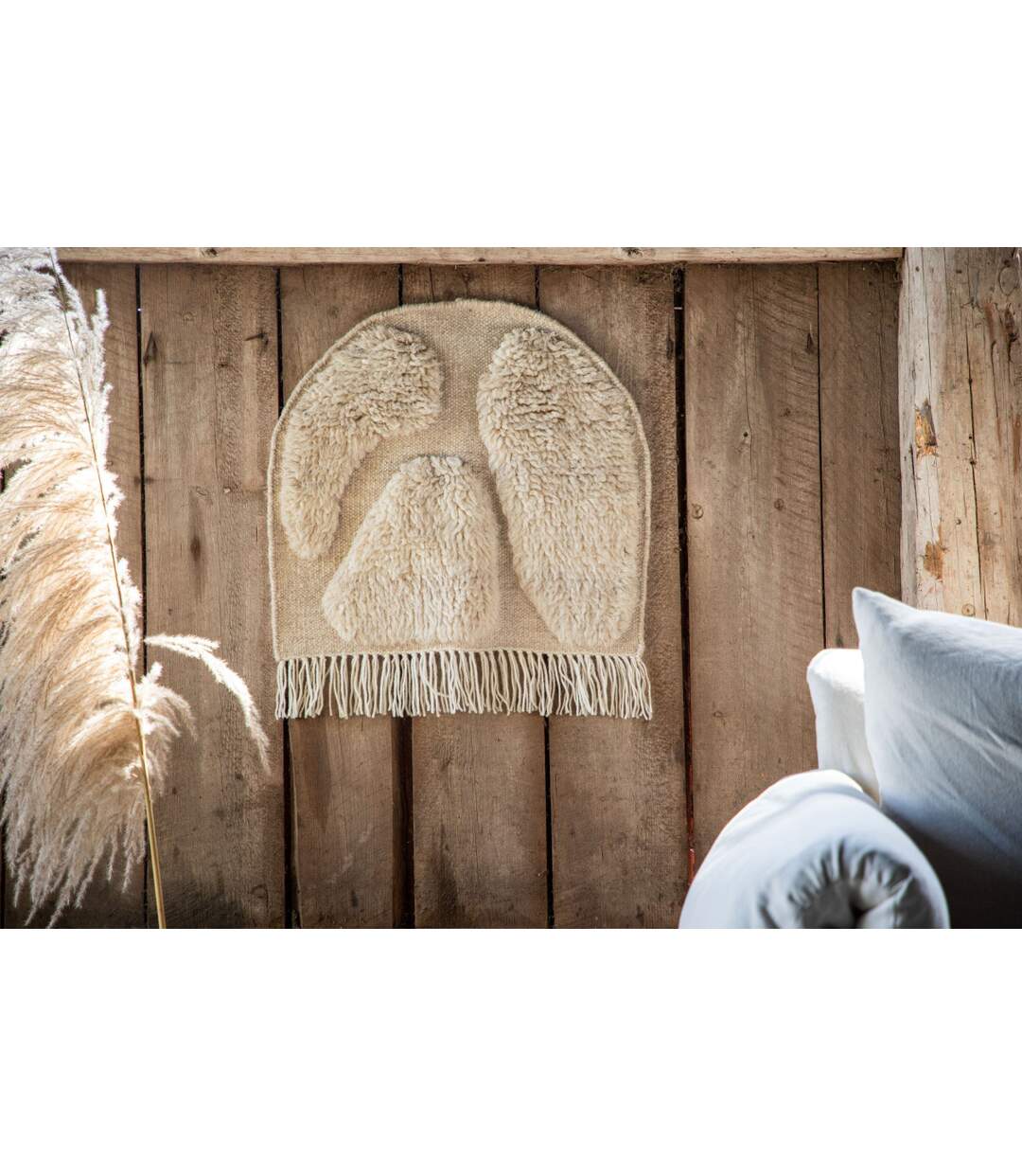 Déco Murale en Laine Jakobso 62cm Naturel-4