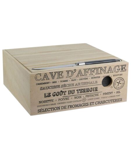 Cave à fromage avec couteau collection LE GOÛT DU TERROIR