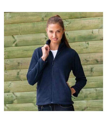 Russell Colours Ladies Full Zip Outdoor Fleece Jacket Veste Polaire D'extérieur À Fermeture Éclair Bleu Marine Jerzees Colours