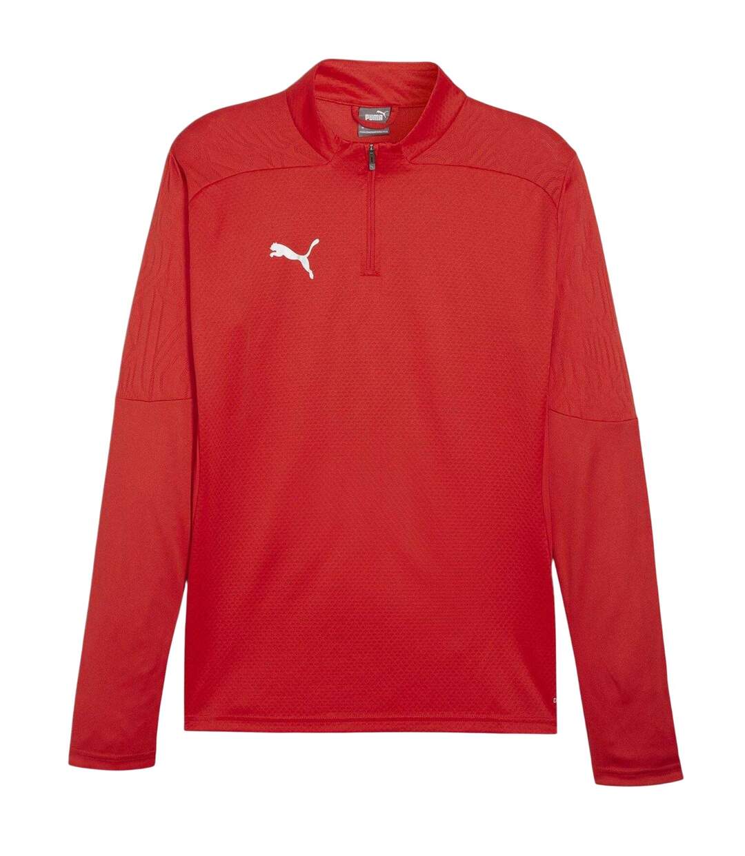 Mens Teamfinal Quarter Zip Training Fleece Top Red Puma-2