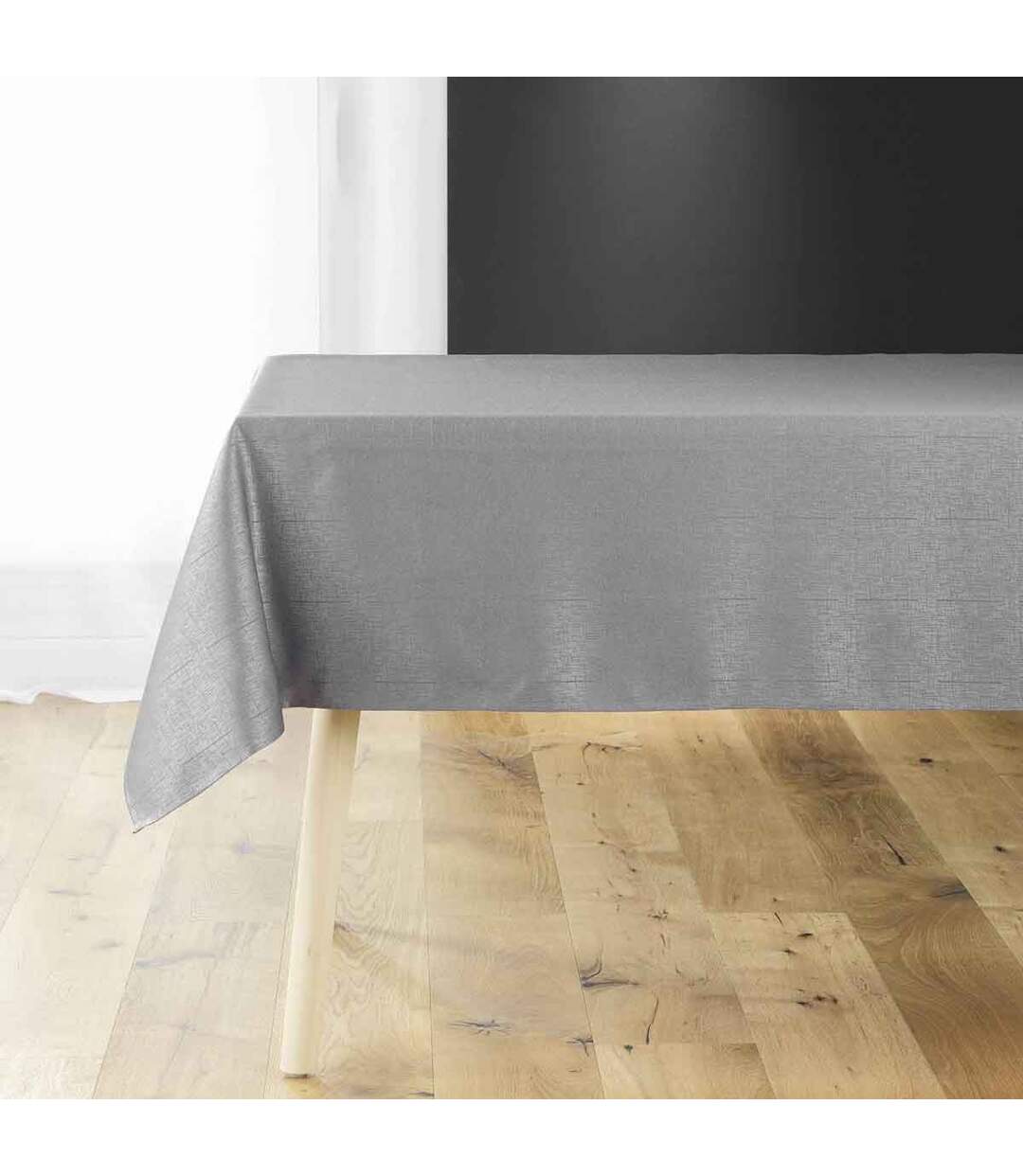 Nappe Jacquard Déco Debbie 140x240cm Anthracite-1