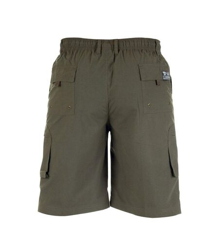 Duke Mens Nick D555 Elasticated Waist Cargo Shorts (Khaki) - UTDC224