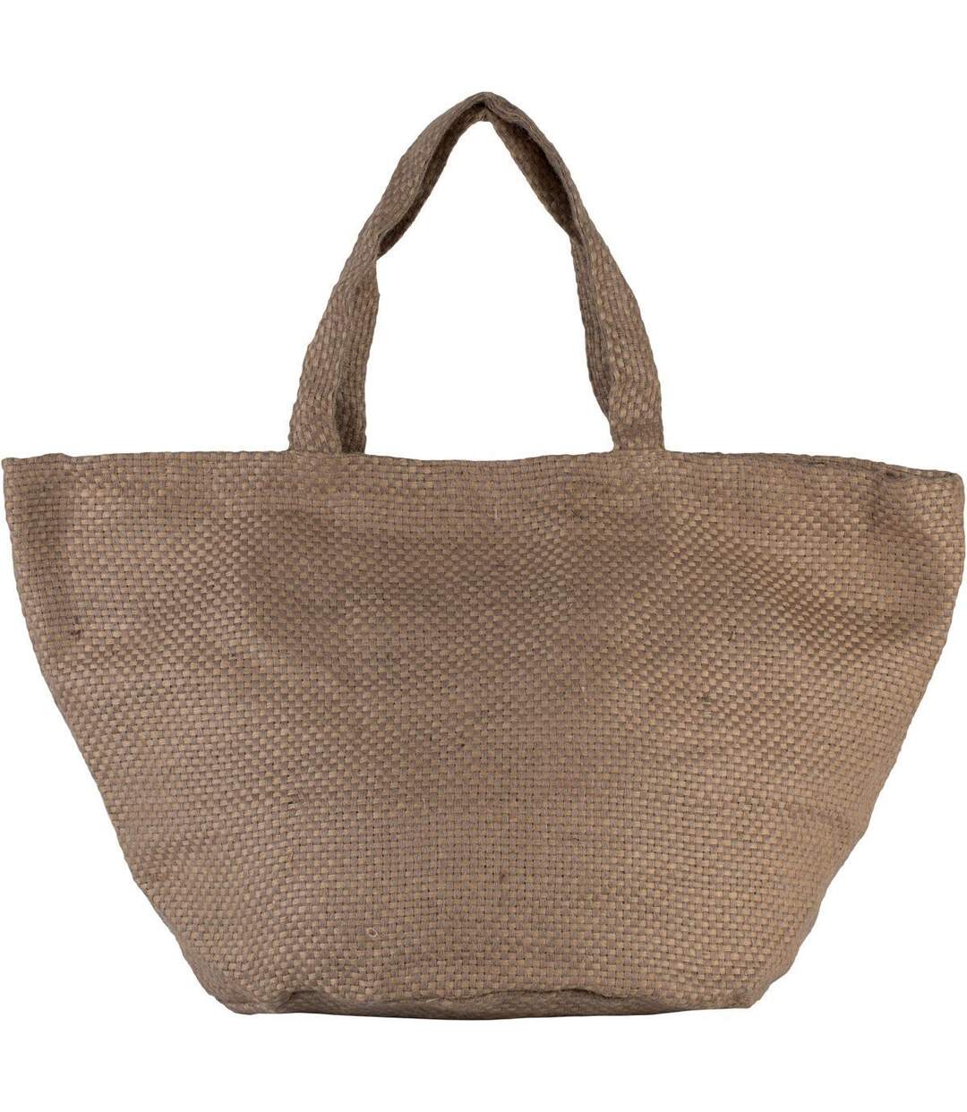 Cabas en toile de jute teint - KI0227 - café-1