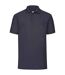 Mens pique polo shirt deep navy Fruit of the Loom