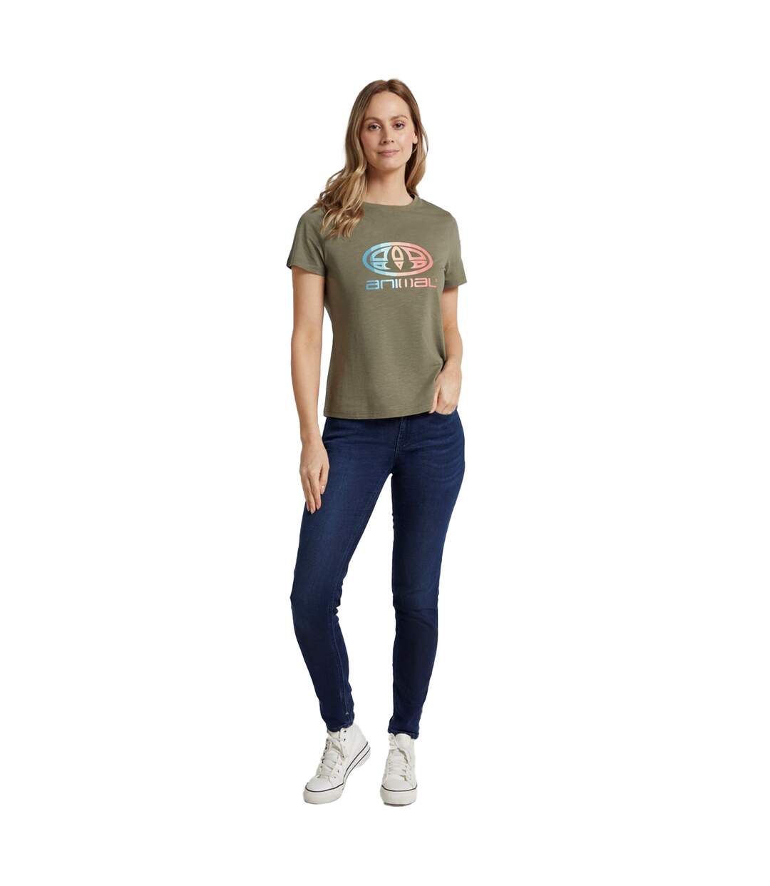 T-shirt carina femme vert Animal-4