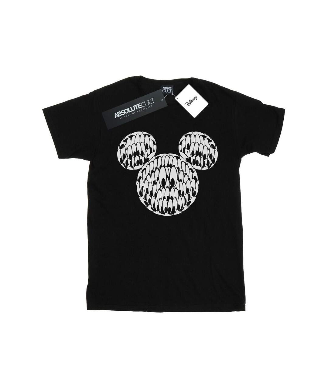 Disney Womens/Ladies Mickey Mouse Head Of Eyes Cotton Boyfriend T-Shirt (Noir) - UTBI37614-1