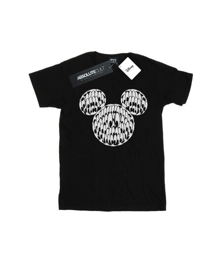Disney Womens/Ladies Mickey Mouse Head Of Eyes Cotton Boyfriend T-Shirt (Noir) - UTBI37614