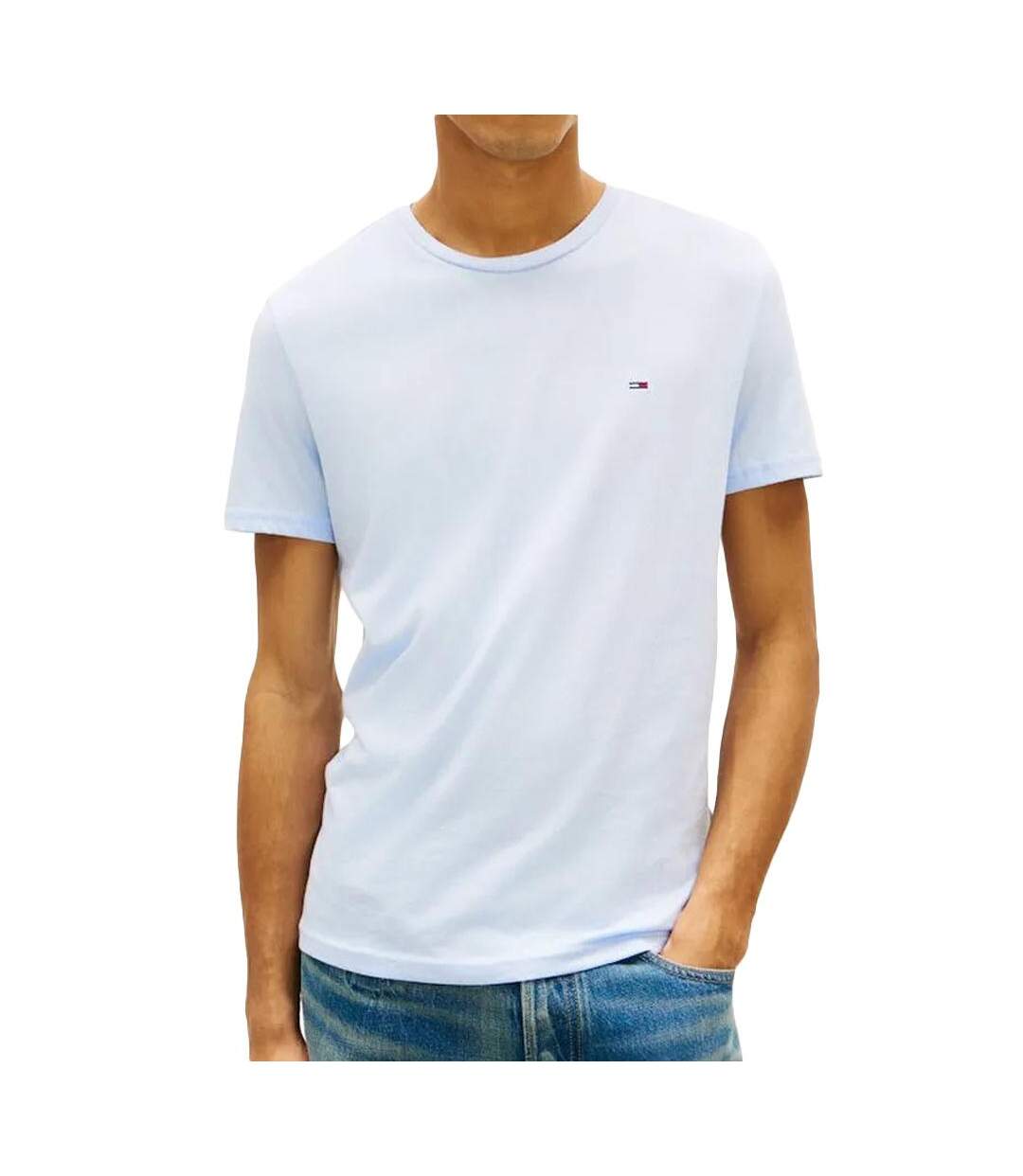 T-shirt bleu clair homme tommy hilfiger tjm x slim jaspes 1-1