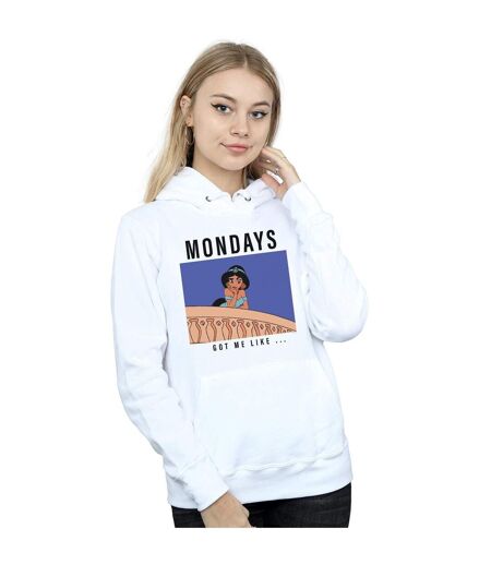 Disney Princess - Sweat à capuche JASMINE MONDAYS GOT ME LIKE - Femme (Blanc) - UTBI12548