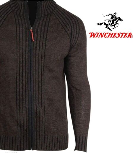 Cardigan homme WINCHESTER CAIMAN2N zippé noir : l'alliance parfaite de la laine et du style raffiné