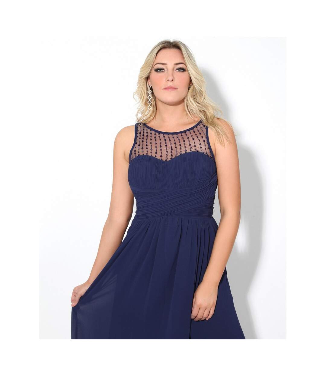ladies navy maxi dress