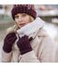 Womens Patterned Fleece Lined Warm Thermal Gloves for Winter-5