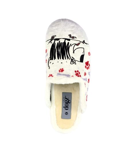 Chaussons mules eternity femme blanc Lazy Dogz