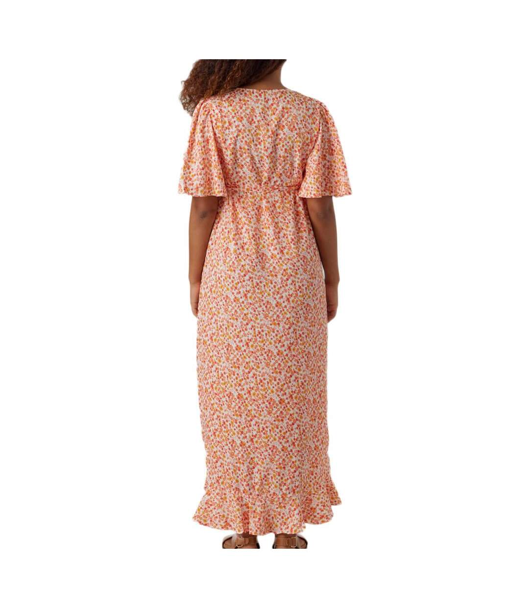 Robe Orange/Blanche Femme Vero Moda Maternity Henna - L-2