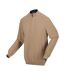Sweat Uni À Col Montant Zippé Keaton Homme Beige Foncé Regatta-3
