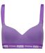 Womens/ladies Logo Low Impact Sports Bra Purple Puma-2