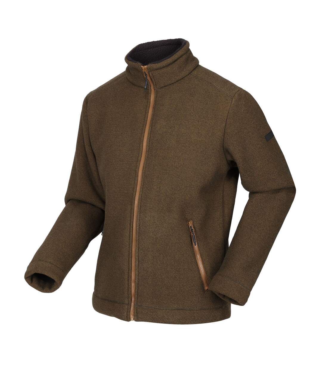 Mens Garrian Ii Full Zip Fleece Jacket Burnt Henna Black Regatta-3