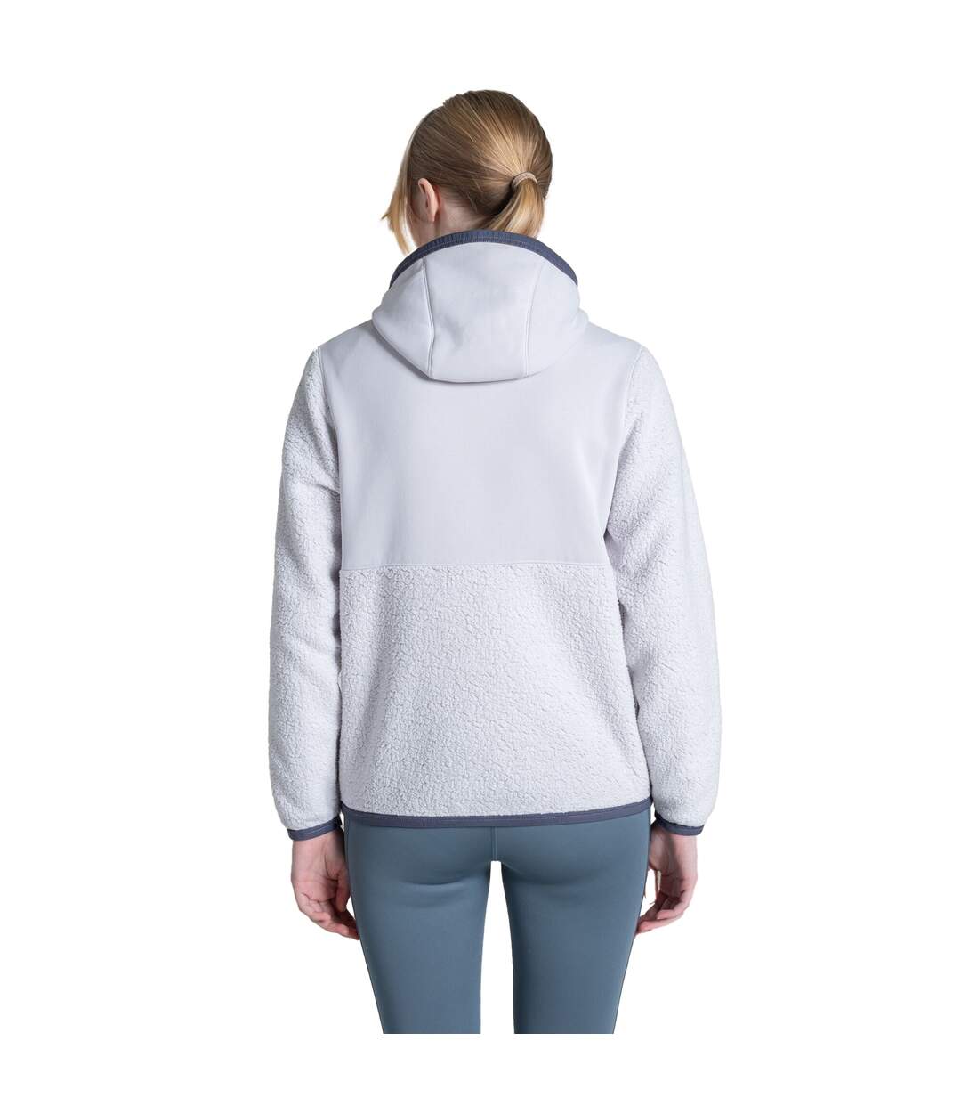 Womens/ladies Telesto Hooded Fleece Jacket Lunar Grey Craghoppers-3