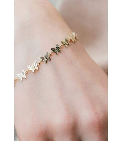 Butterfly Charm Thin Slim Promise Animal Themed Stacking Bracelet