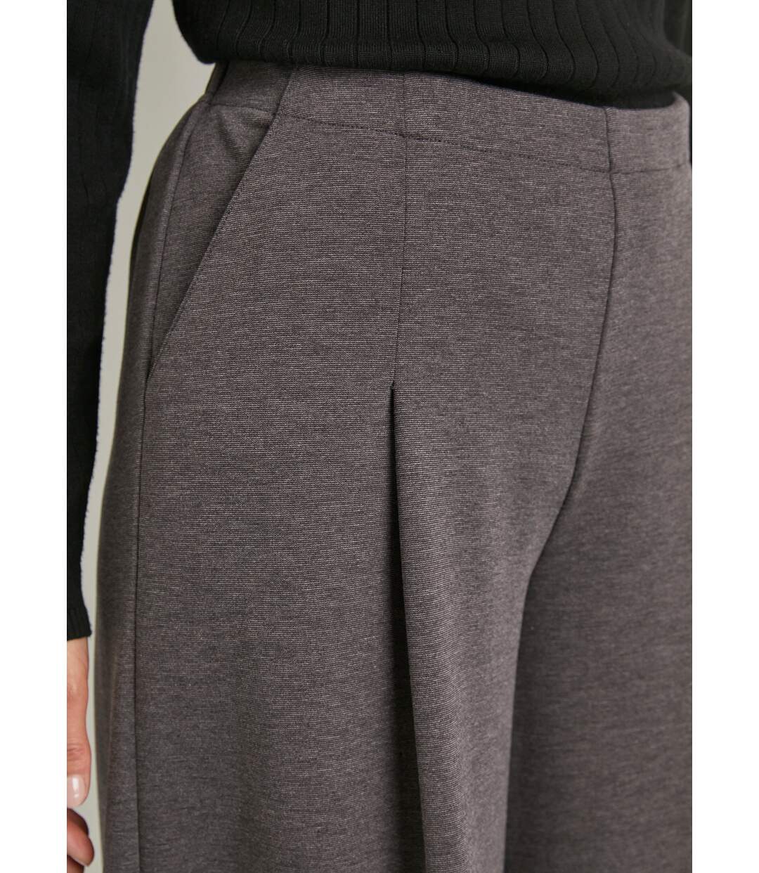 Jupe-culotte taille semi-élastiquée maille milano-5