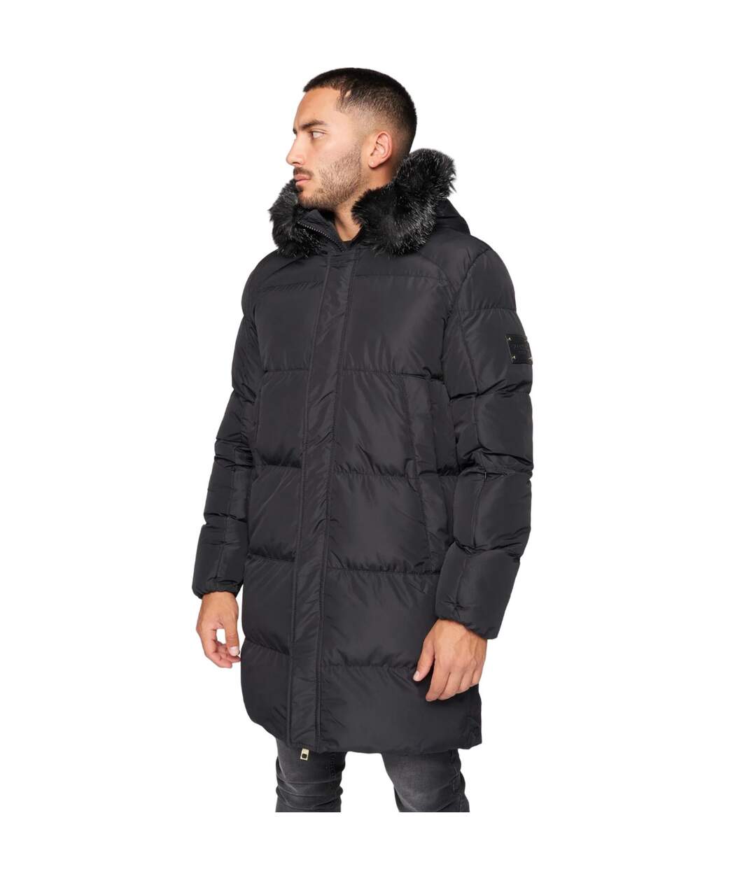 Mens Omarez 2.0 Long Puffer Jacket Black Glorious Gangsta-2