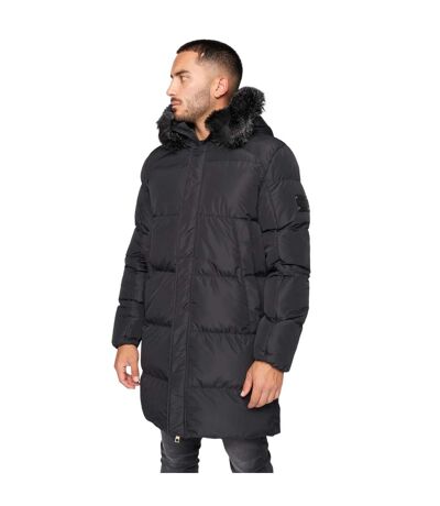 Mens omarez 2.0 long puffer jacket black Glorious Gangsta