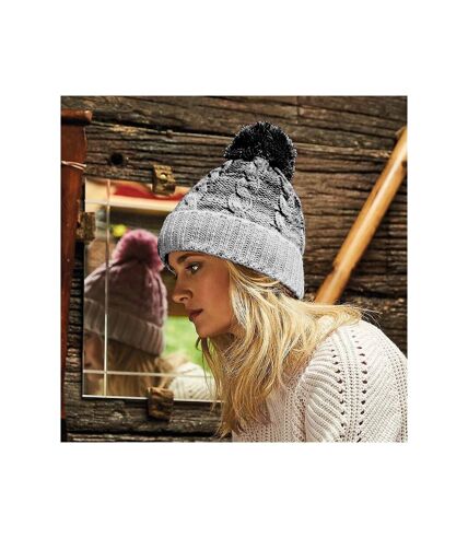 Beechfield Unisex Ombre Styled Beanie (Black/Light Grey) - UTRW5808