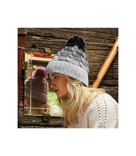 Beechfield Unisex Ombre Styled Beanie (Black/Light Grey) - UTRW5808