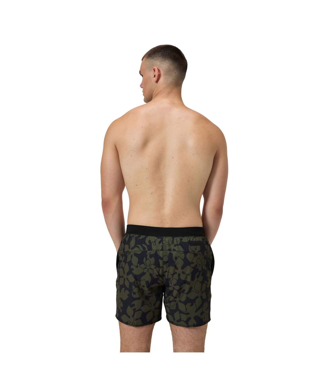 Mens Lookout Leaves Swim Shorts Dark Green Speedo-3