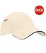 Beechfield Unisex Ultimate 5 Panel Contrast Baseball Cap With Sandwich Peak / Headwear (Pack of 2) (Putty/French Navy) - UTRW6700-1
