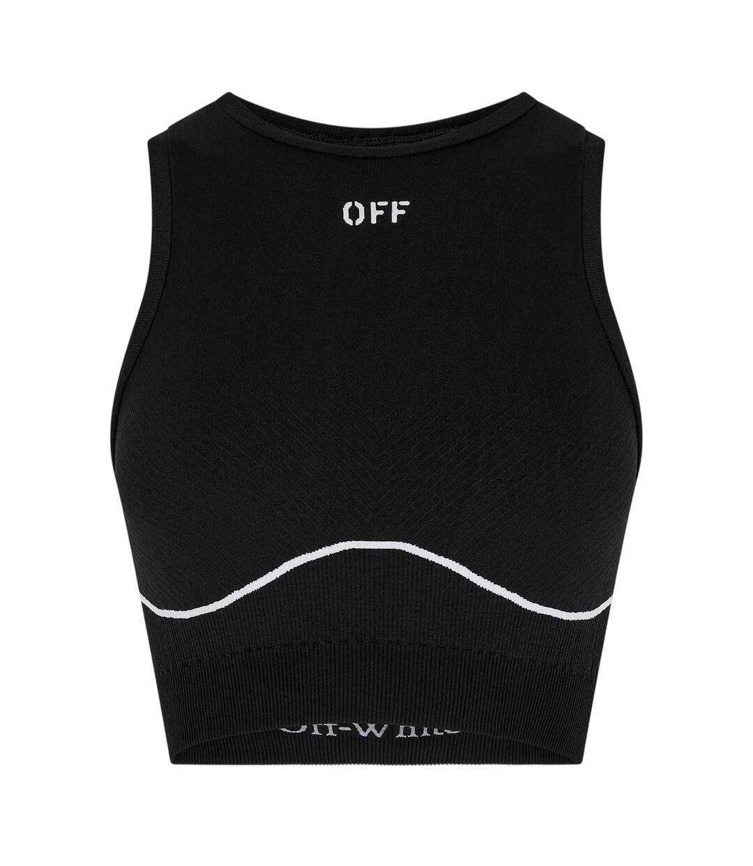 Haut Court Femme Noir Off White-2