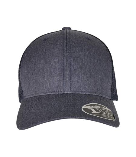 Unisex adult trucker cap heather/navy Flexfit