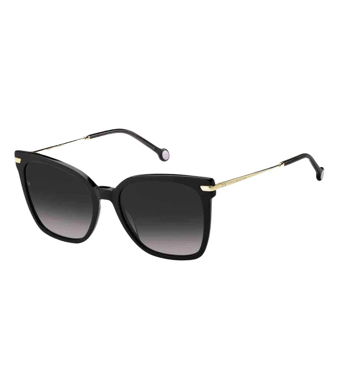 Womens/ladies Th1880 0807 9o Gradient Sunglasses One Size Gold Black Tommy Hilfiger-1