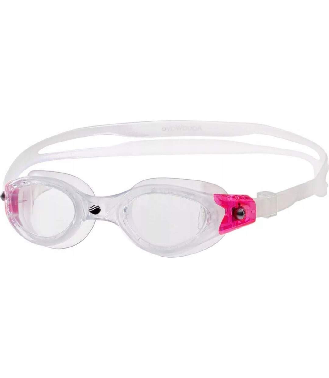 Unisex Adult Visio Transparent Swimming Goggles Transparent Pink Aquawave-1