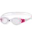 Unisex Adult Visio Transparent Swimming Goggles Transparent Pink Aquawave-1