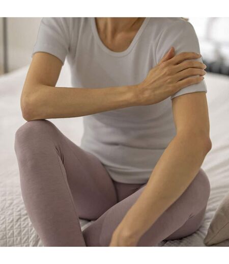 Warm Fleece-Lined Short Sleeve Thermal T-Shirt for Women - Winter Baselayer
