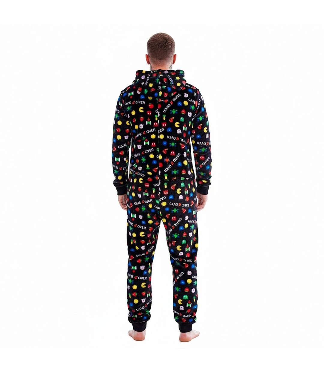 Mens Game Controller Fleece Jumpsuit Multicoloured Floso-3