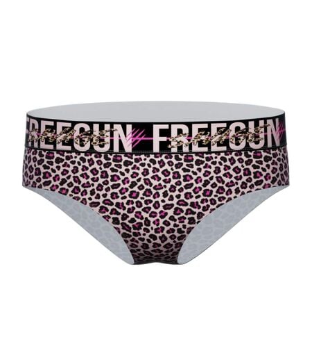 Lot de 4 culottes femme Leopard Freegun