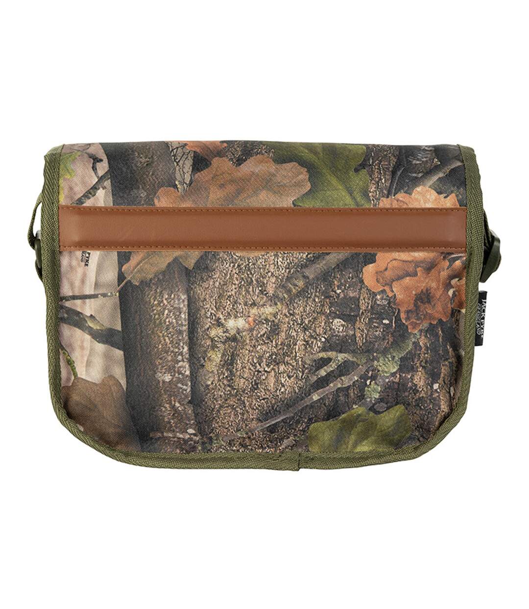 Oak Leaf Leather Trim Camo Cartridge Bag One Size Oak Camo Jack Pyke-2