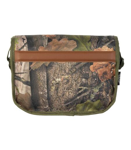 Oak Leaf Leather Trim Camo Cartridge Bag One Size Oak Camo Jack Pyke