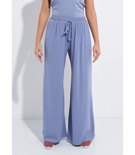 Pantalon large fluide sport taille élastiquée