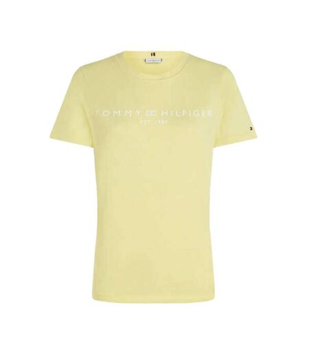 T-shirt Jaune Femme Tommy Hilfiger Reg Corp - S